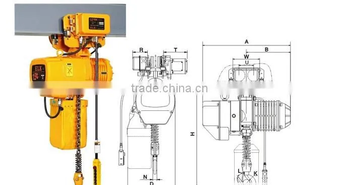 used construction lift hoist chain block and hoist