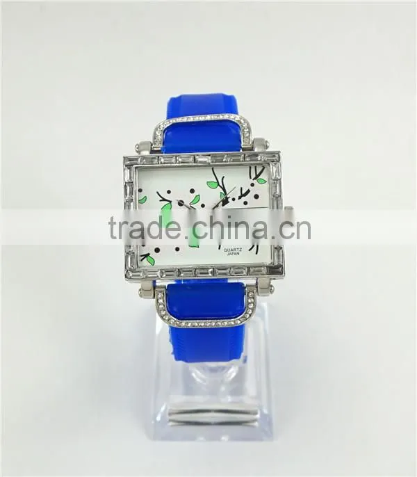 New Style Ladies Silicone Wristwatch square cse muticolors unisex watches