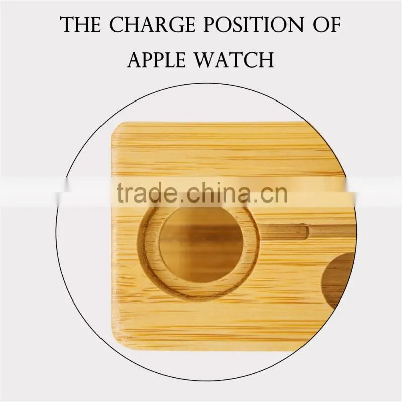 For Apple Watch and Smartphone Wood Multiple Mobile Phone Holder