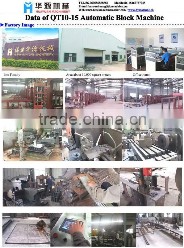 Best quality concrete block machine of QT6-15 automatic block making machine