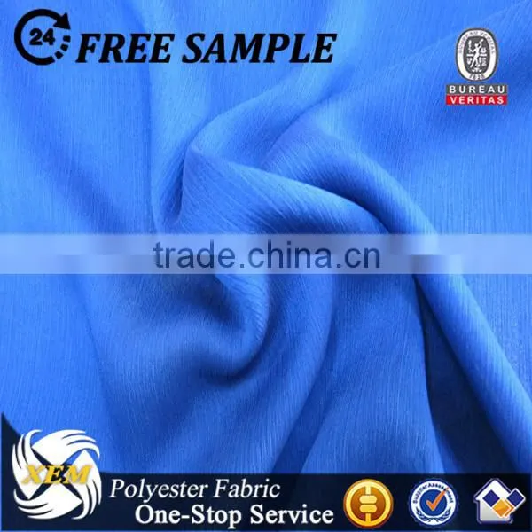 Crinkle chiffon fabric high density for tendy dress