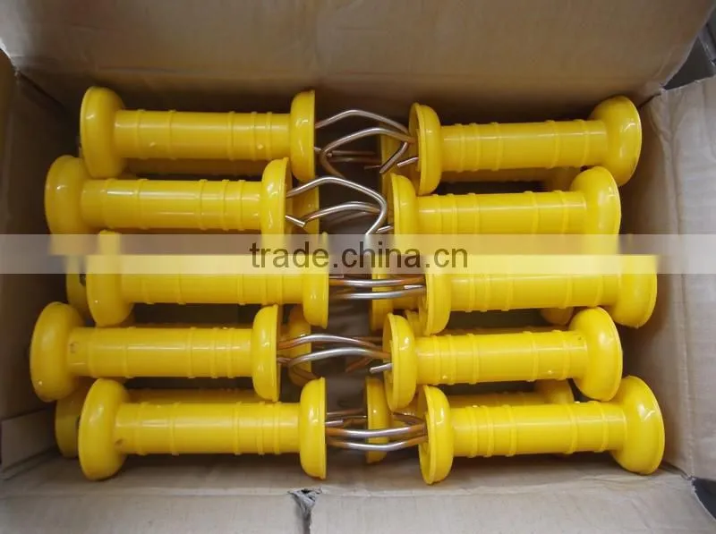 yellow Gate Handle for horse fence