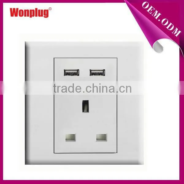 2014 hot sale popular China factory usb wall socket malaysia