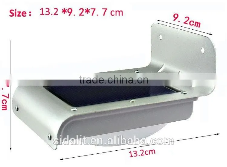 16 led panel milk half round lampshade sensitive motion sensor solar sensor wall light