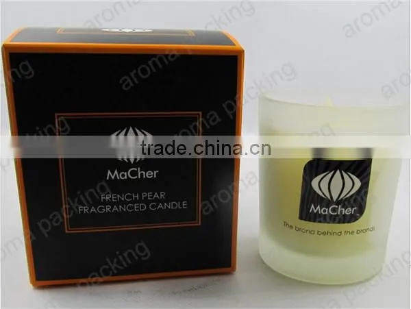 soy wax candle in customized candle jar and luxury box