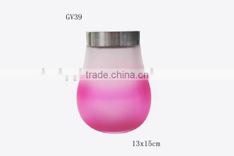 Decorative table top flower glass vases for carnation