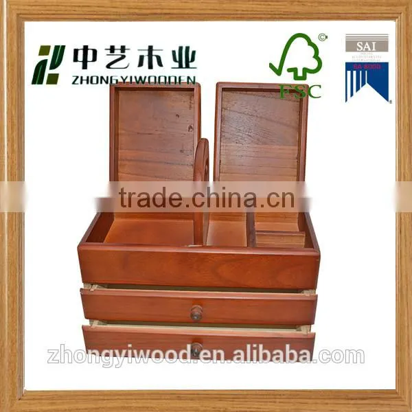Wholesale high quality cheap new design convenient folding custom wooden sewing organizer box holder rack