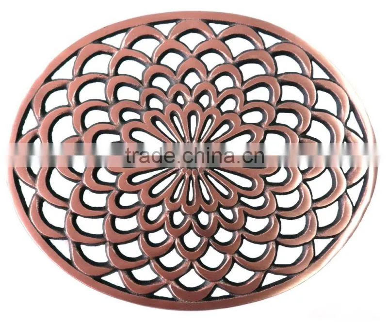 check flower shape antique cast iron trivets