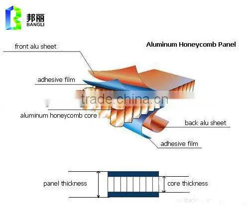 10mm PVDF coated Aluminum honeycomb panel for curtain wall decoration