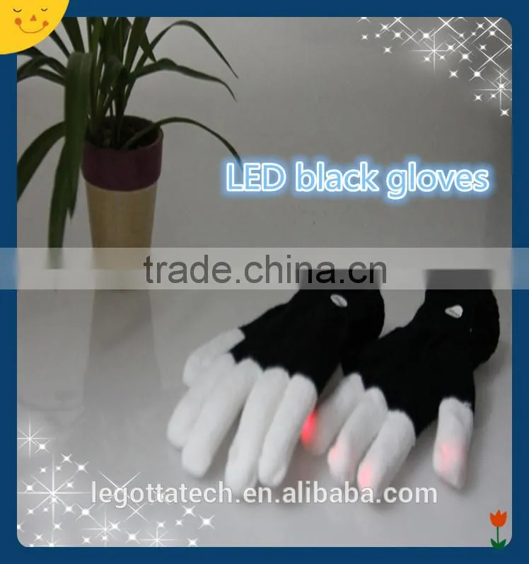 Best selling newest hight quality winter electical fashing lighting colorful laser gloves