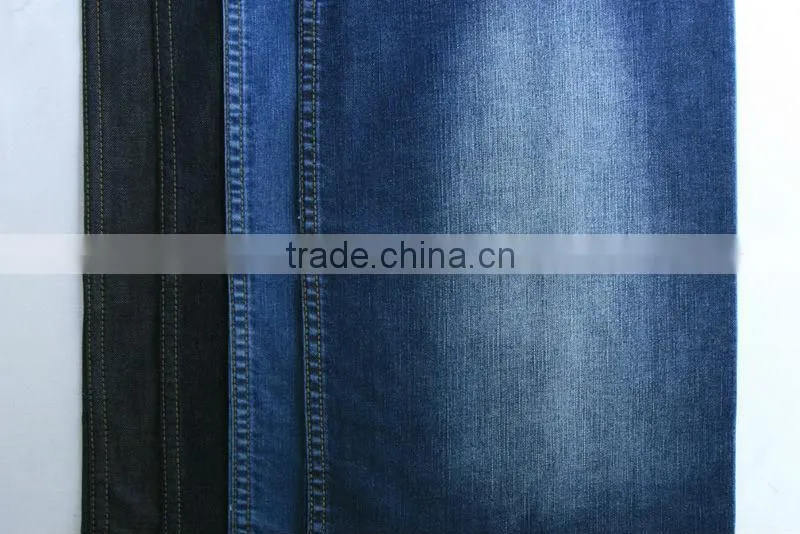 9.6oz Indigo Yarn And Rope Dyed Finished Denim Fabrics For Women Garment