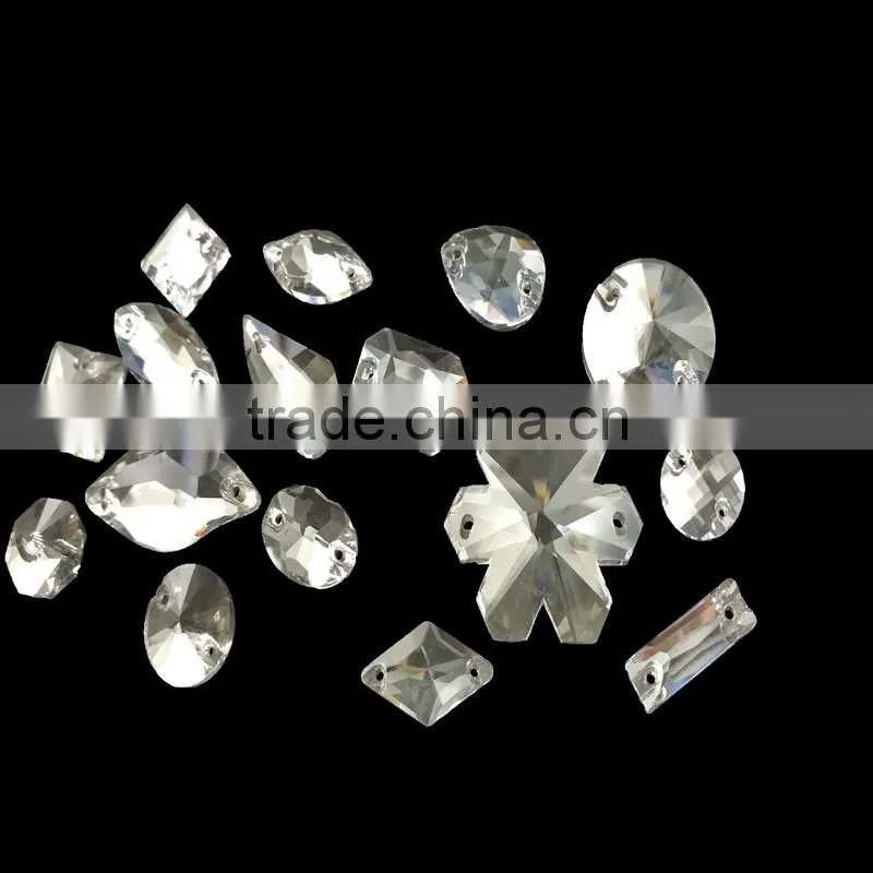 FACTORY DIRECTLY custom design black diamond sew-on fancy stones