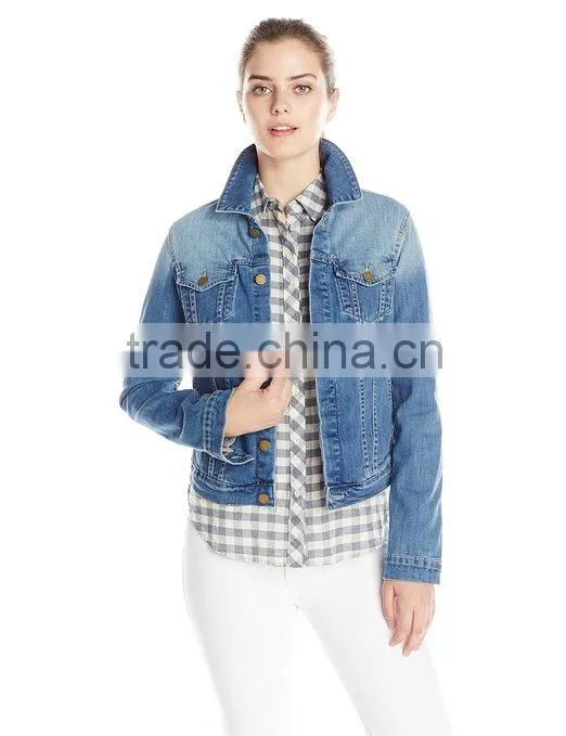 New fashion Denim Trucker Jacket for lady
