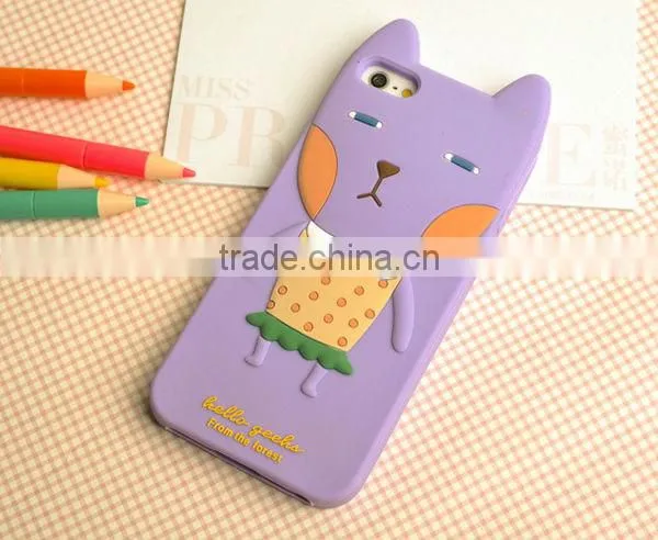 3D Silicone Animal Case for iPhone 4