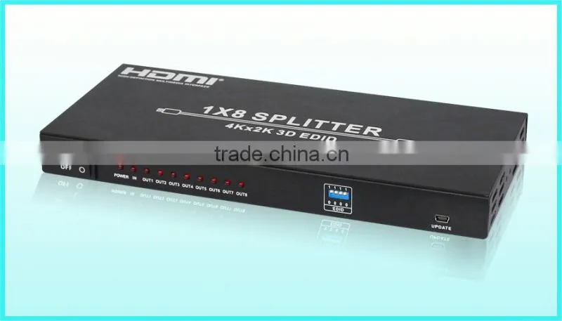 8 Way Hdmi Splitter support 3D 1080P hdmi splitter 1x8 , Latest