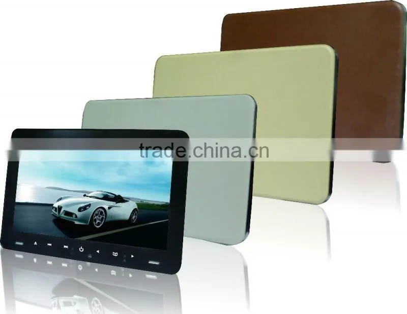 Install back seat beige / black 7 inch car tv monitor for car with usb