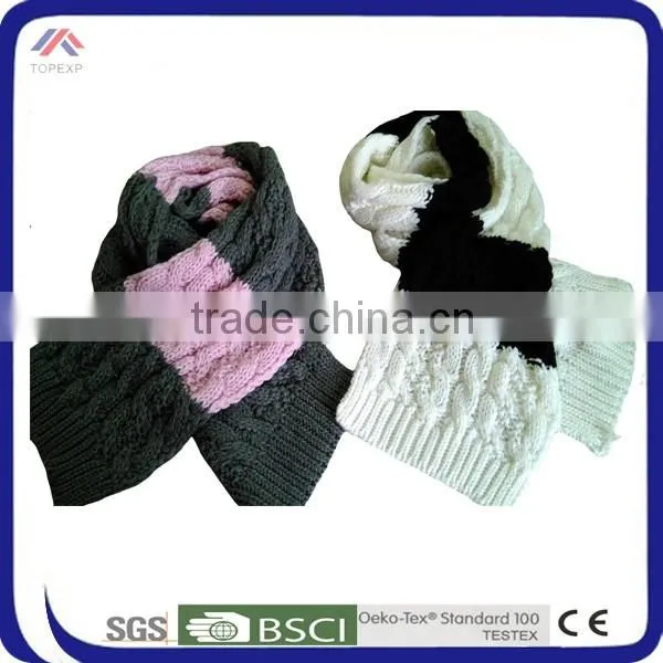 Girls Knitted Scarf Printed Short Scarf
