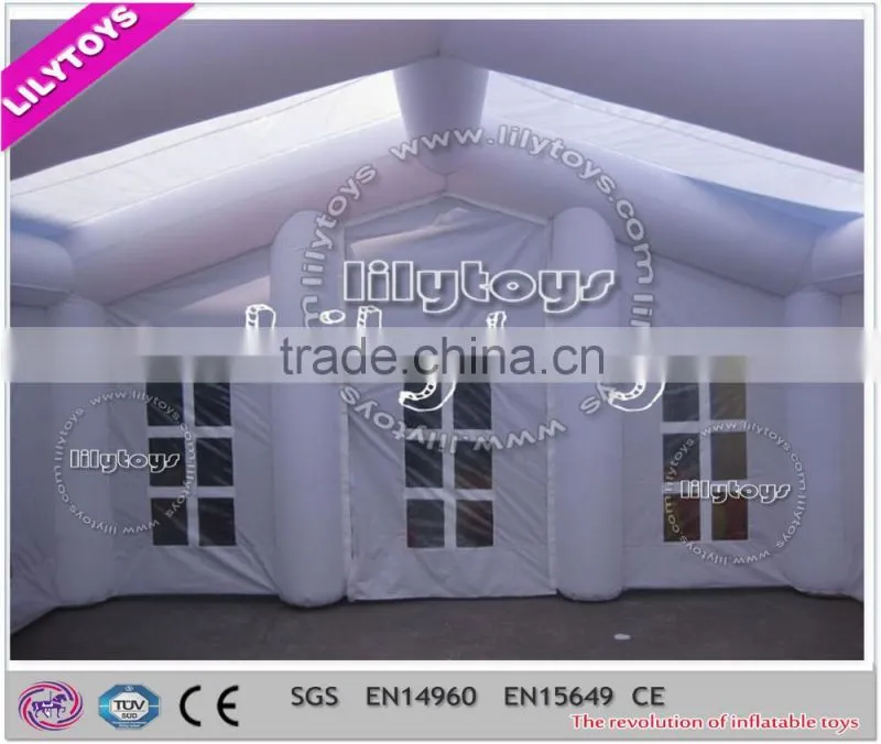 Waterproof tarpaulin tent type practical inflatable tent house for hot selling