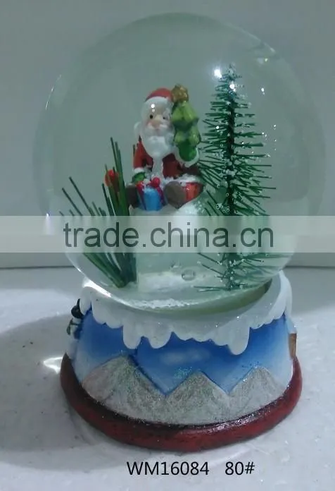 2016 hot sales Christmas snow globe water ball with LED light