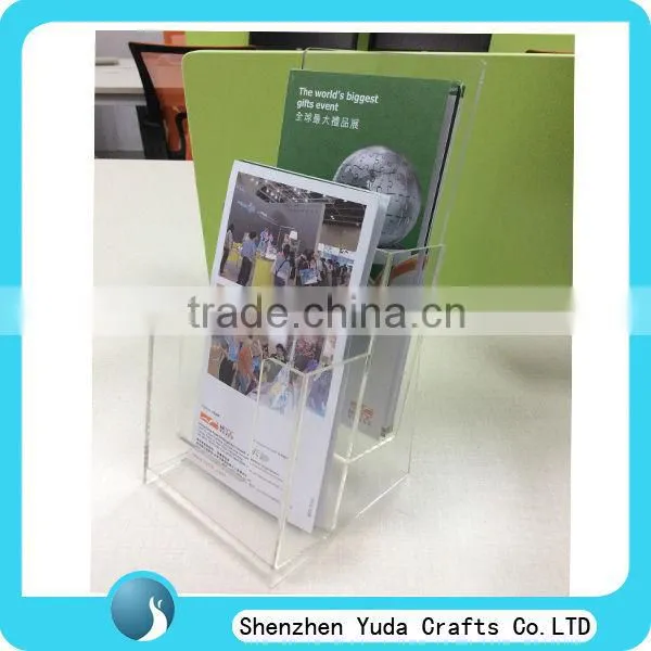 clear acrylic brochure holders stand,display rack for booklet,acrylic leaflet holder
