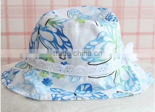 fashion custom children's flora bucket hat