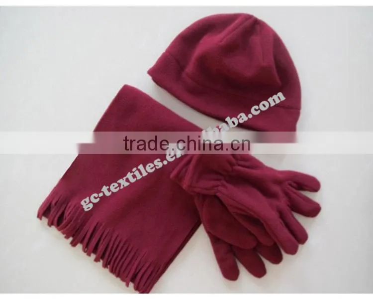 wholesale china manufacturer supplier custom logo new product for 2015 fashion alibaba women fleece hat scarf gloves winter sets