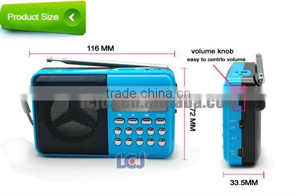 L-988 portable DC 5V mini speaker with usb input