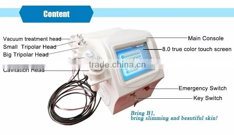 CE approved 5 in 1 weight loss mono polar ultrasound slimming skin tightening