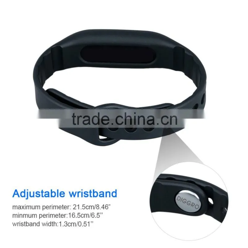 E06 Smart Healthy Bracelet IP67 Waterproof Bluetooth V4.0 Wristband with Remote Capture Compatible for Android and IOS