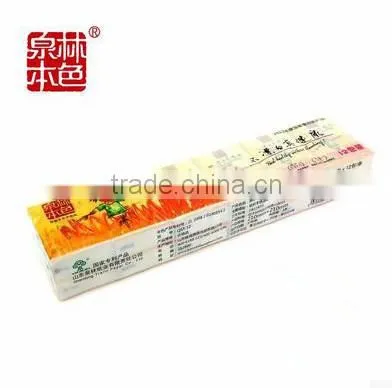 OEM high quality 210mm*210mm pocket tissue unbleached handkerchief paper