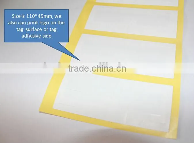 uhf tamper proof rfid tag with 3M glue can be fixed on car windshield used for car management in parking system
