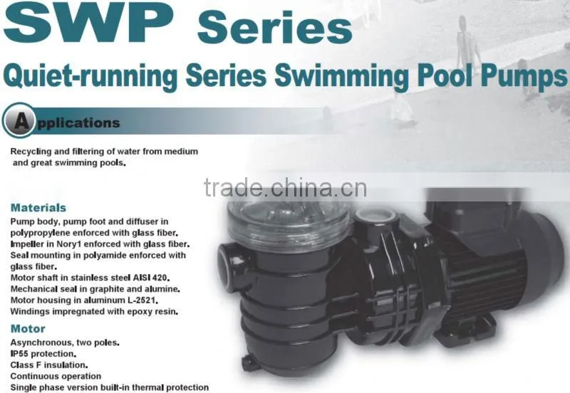 Quiet Running Series Swimming Pool Pumps SWP750