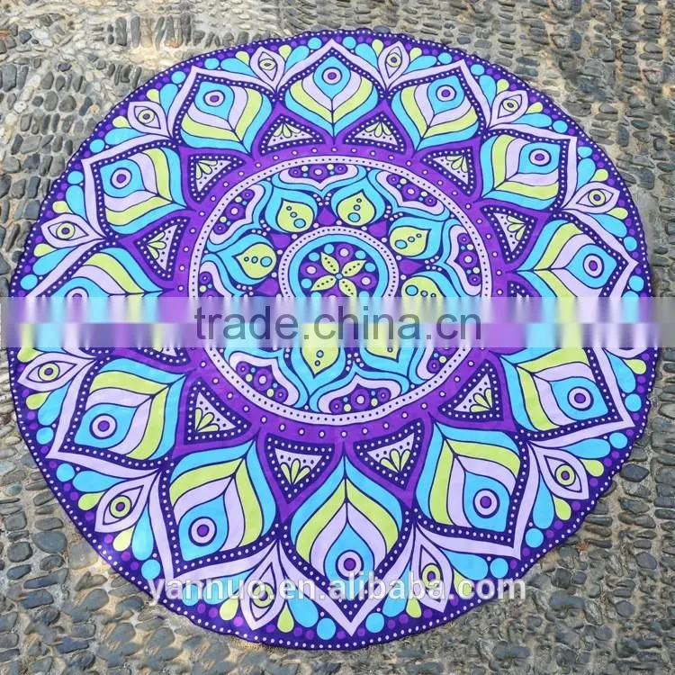 Custom Large Round Donut Beach Towel Printed Cotton Sunscreen shawl Beach mat