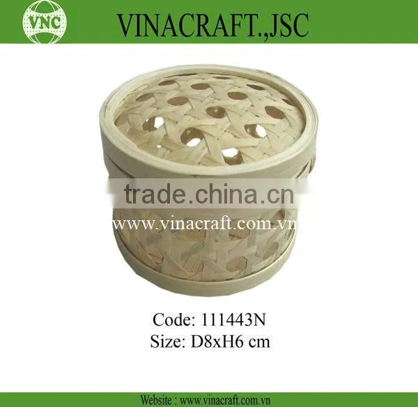 Colorful bamboo food storage container for kitchen