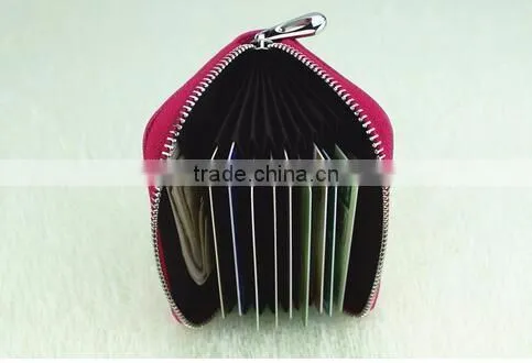 cy278 Genuine leather card holder slim wallet card wallet double Organ card package gift card holder