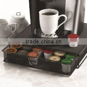 New Hot Metal Mesh 36K- Cup Capacity Coffee Cup Pod Drawer Holder Tea Cup Capsule Metal Holder