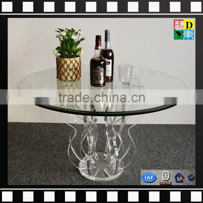 Hot sale custom transperant skinny acrylic coffee table from shenzhen yidong