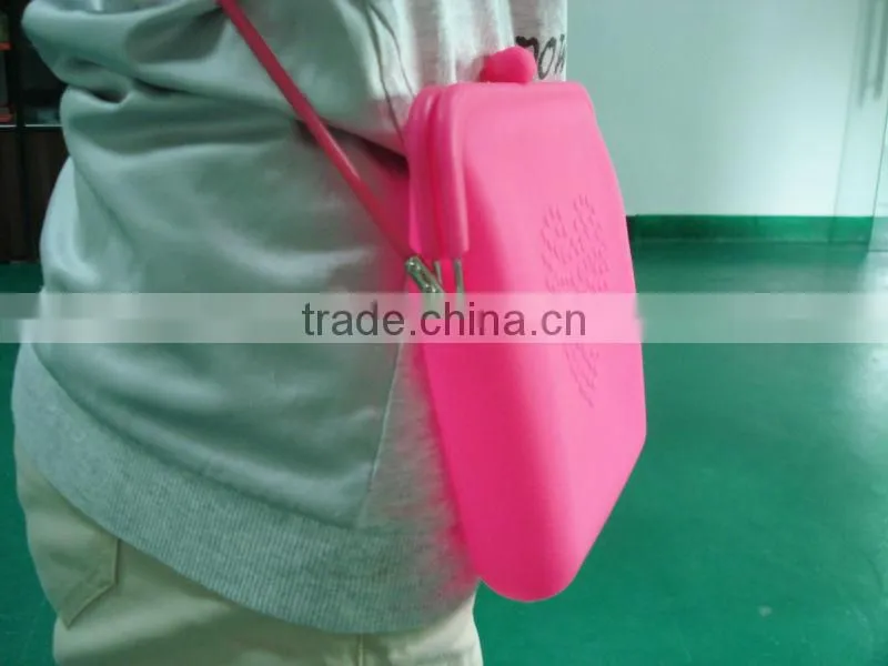 New Fluorescence Candy Color Diamond shape Silicon Shoulder Bag