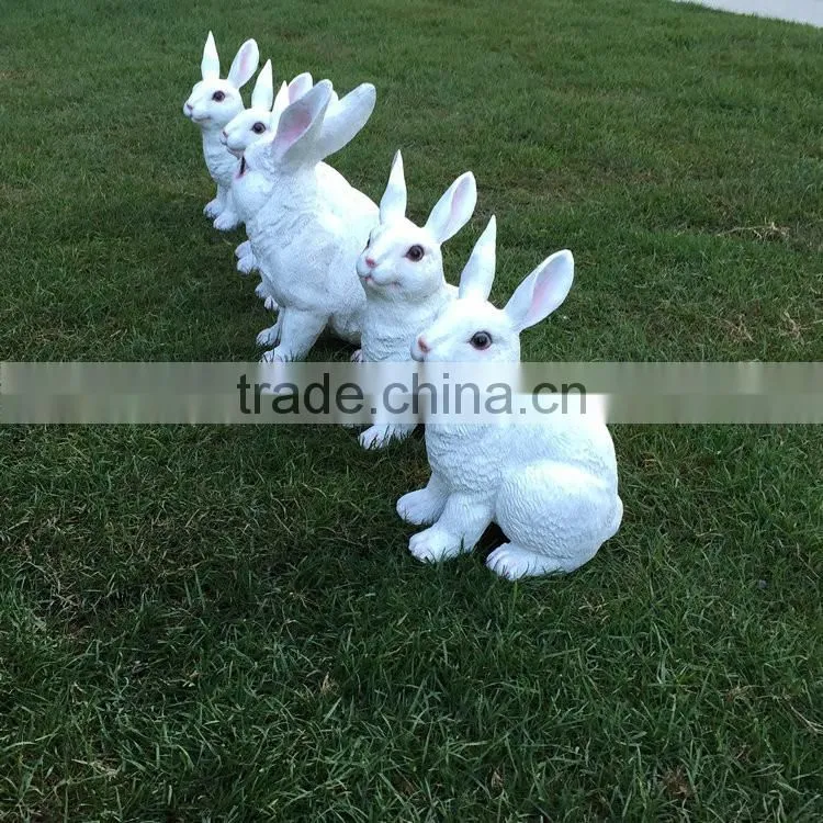 Polyresin rabbit figurine decoration