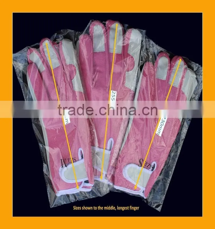 Hot Sell Women's Garden Safety Work Glove, Hand Protection Pigskin Leather Gardening Gloves, Fashionable Ladies Garden Glove