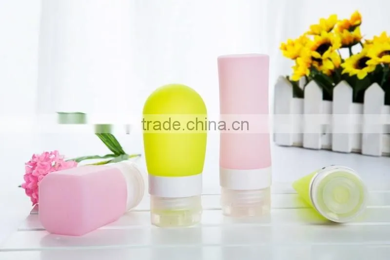 100% Food Grade Portable BPA free bottles Silicone travel bottles Silicone cosmetic bottles