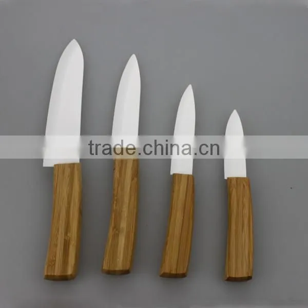 Hot Sale High Quality Ceramic Knife Set With Wooden Handle