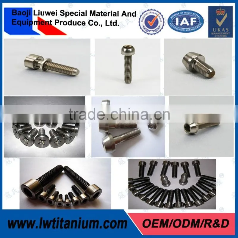 Gr2/Gr5 Titanio Hex Flange Bolt with Holes by LIUWEI