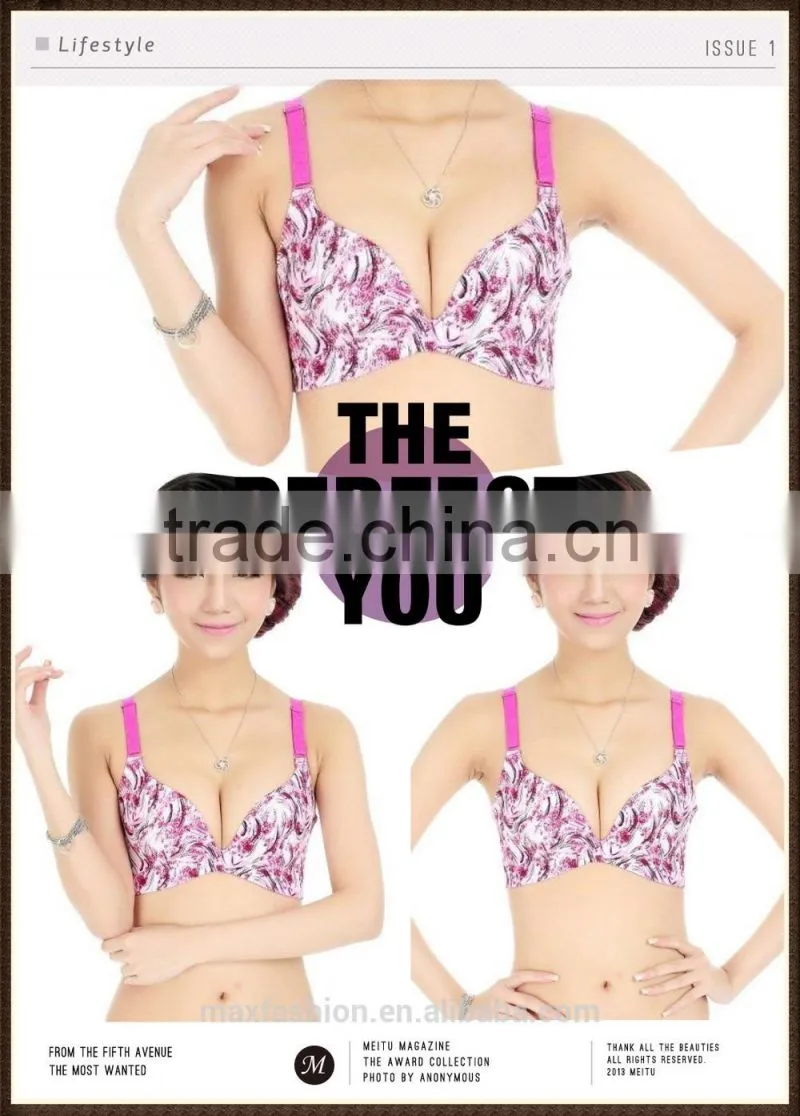 Fashionale design hot sale woman sexy printed bra