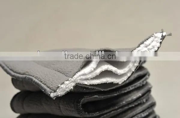 Factory,Custom design,Bamboo Cotton Nappy Insert With Gusset PUL Prevent Leak