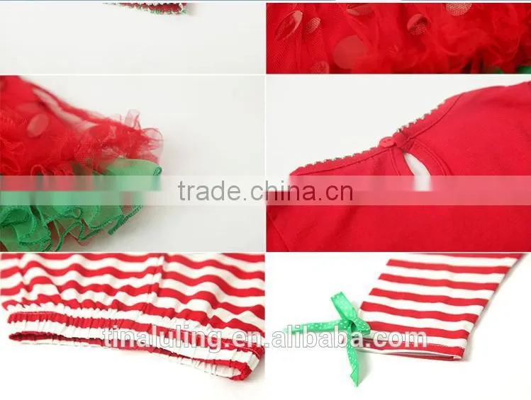 Wholesale children christmas boutique clothing lovely and cute baby chirstmas tree clothes new year clothing
