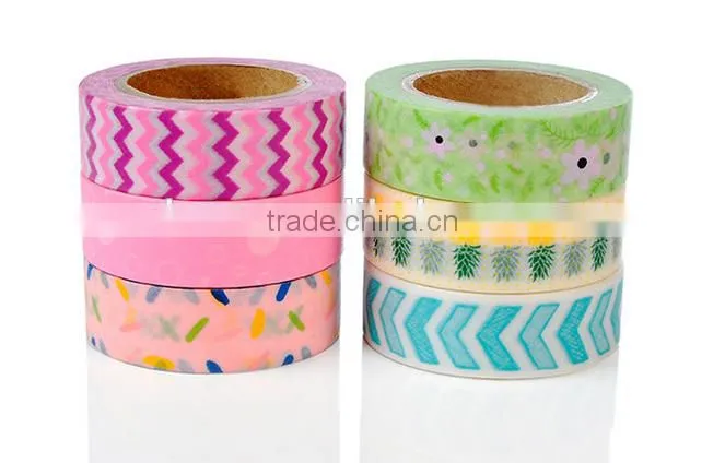 6 colors washi tape one set colors adhesive paper tape