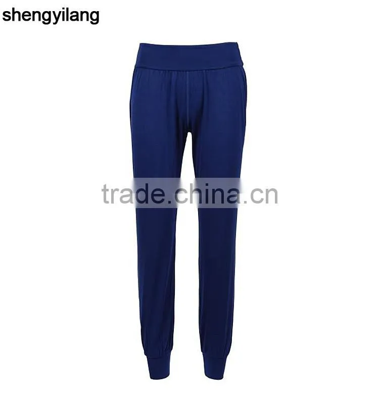 2016 high quality OEM/ODM bamboo product custom sports pants loose yoga pants in guangzhou