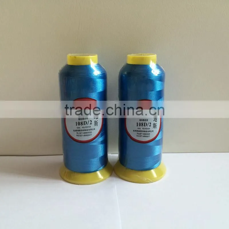 China factory 100% polyester thread embroidery