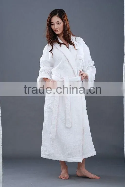 Luxury hotel bathrobe, velour bathrobe, terry bathrobe
